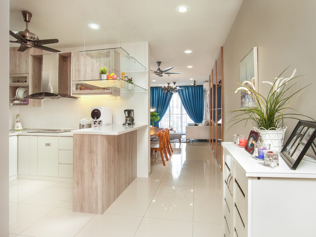 Galley kitchen with island and full-height storage, Metropolitan Kepong
